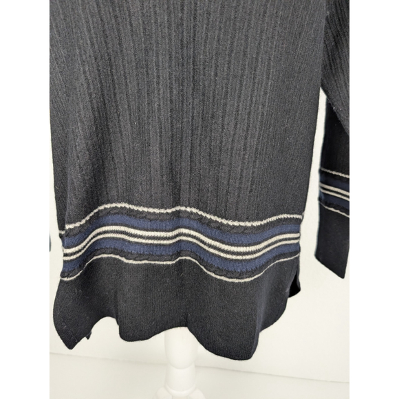 Rag and Bone Dianna Sweater Sz S Black Rugby Polo Preppy Oversize Retro - Picture 5 of 10